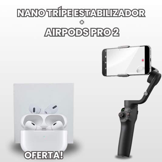 NANO TRIPÉ ESTABILIZADOR INTELIGENTE (ACTIVETRACKING 6.0 + HYPERLAPSE) + 1 AIRPODS PRO 2 (OFERTA!)